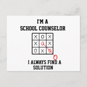 Im A School Counsellor I Always Find A Solution Postcard