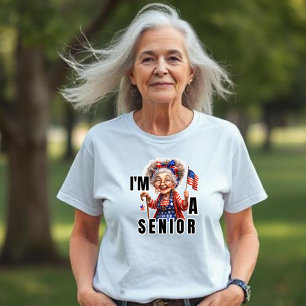 I'm a Senior-American Lady T-Shirt