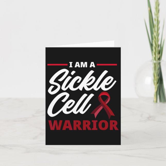 I'm A Sickle Cell Warrior Sickle Cell Anaemia Awar Card (Front)