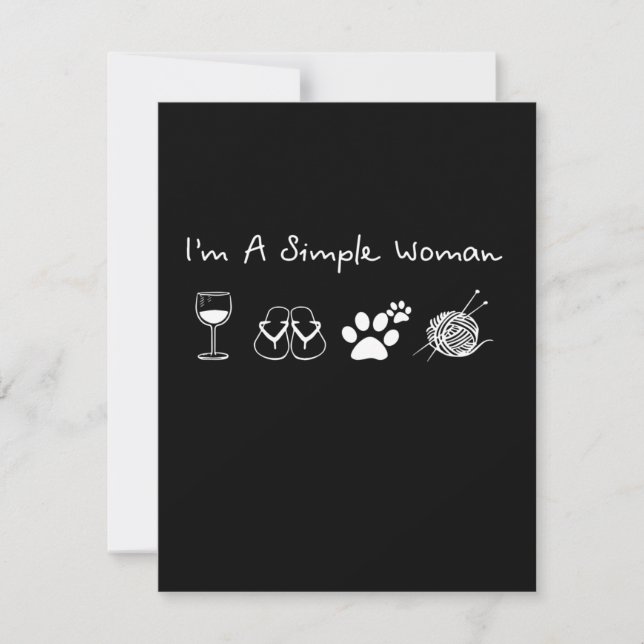 I'm A Simple Girl | Crochet Lover Thank You Card (Front)