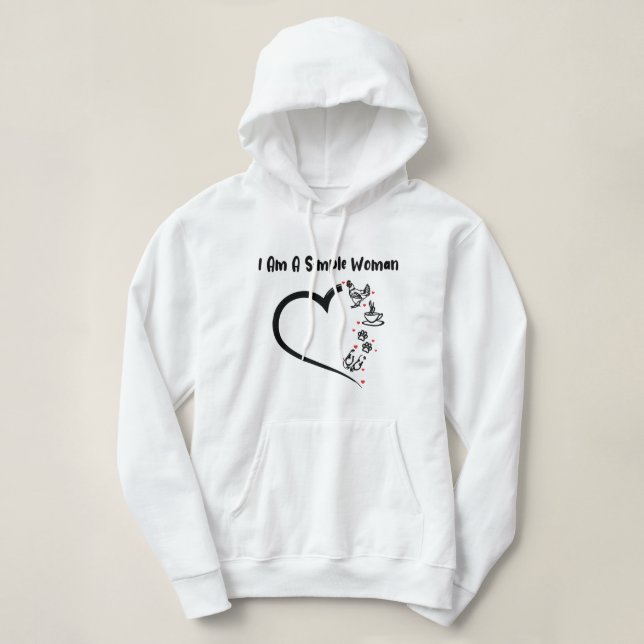 I'm A Simple Woman Chicken Coffee Dogs Flip Flop Hoodie (Design Front)