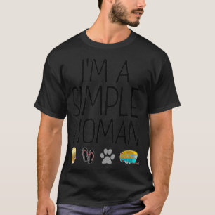 Im A Simple Woman Gift For Beer Dog Camping Flip T-Shirt