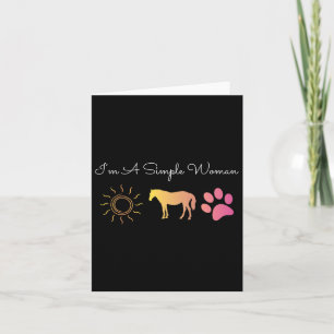 Im A Simple Woman Sunshine Horse Horseback Riding Card