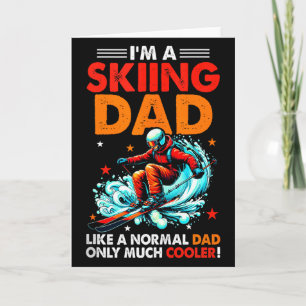 Im A Skiing Dad Definition Much Cooler Funny Fathe Card