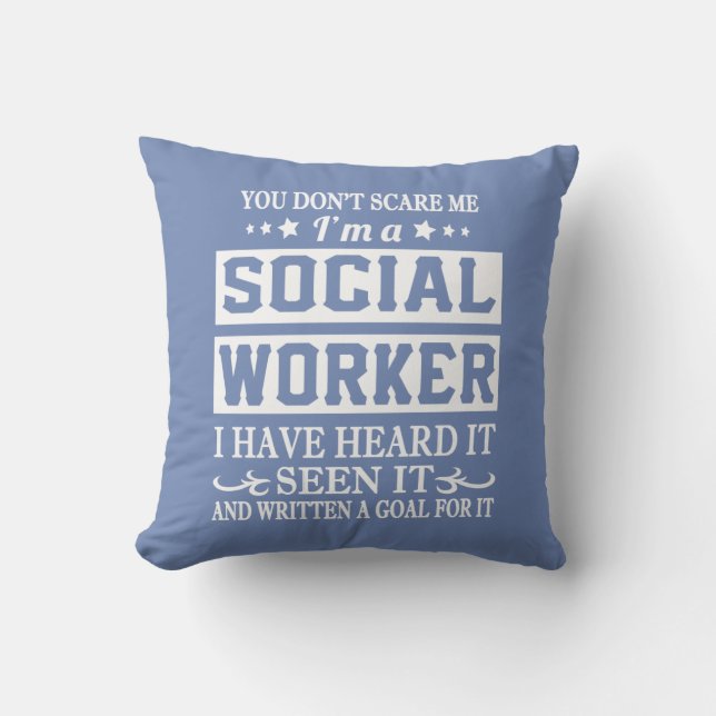 I'm a SOCIAL WORKER Cushion (Front)