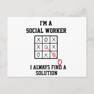 Im A Social Worker I Always Find A Solution   Postcard