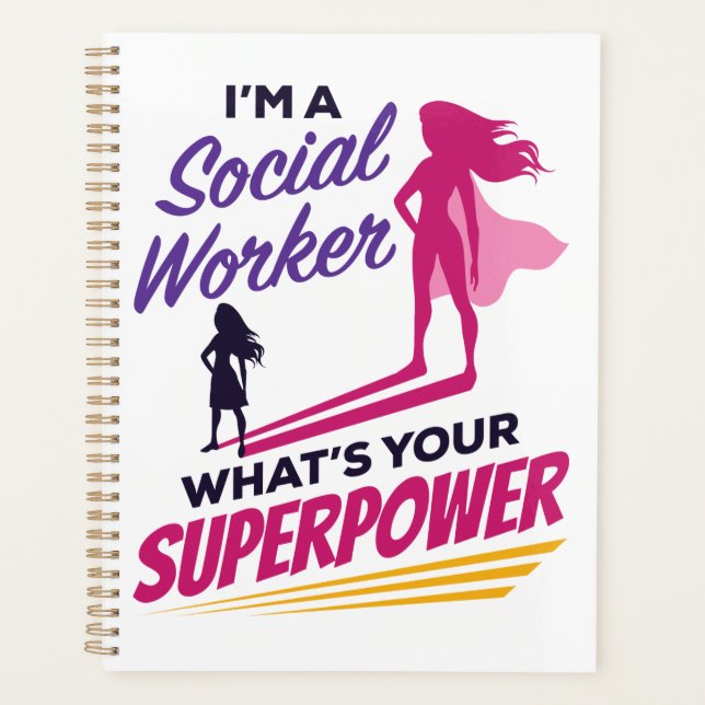 I'm a Social Worker What's Your Superpower Planner (Front)