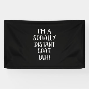I'm a Socially Distant Goat Funny Halloween Banner