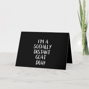 I'm a Socially Distant Goat Funny Halloween Card