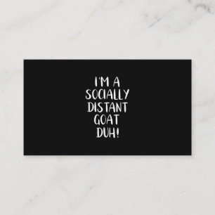 I'm a Socially Distant Goat Funny Halloween Enclosure Card