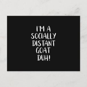 I'm a Socially Distant Goat Funny Halloween Holiday Postcard
