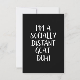 I'm a Socially Distant Goat Funny Halloween RSVP Card
