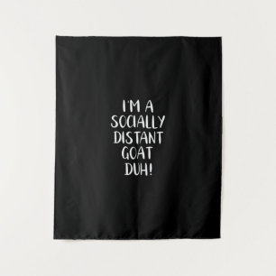 I'm a Socially Distant Goat Funny Halloween Tapestry