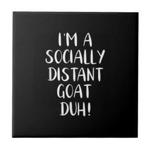 I'm a Socially Distant Goat Funny Halloween Tile