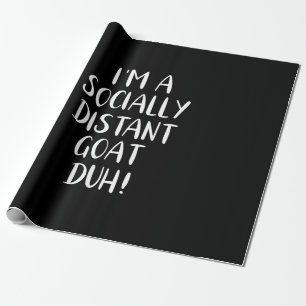 I'm a Socially Distant Goat Funny Halloween Wrapping Paper