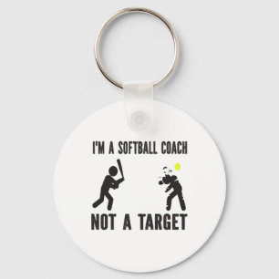 I'm A Softll Coach Not A Target Funny Softll Lover Key Ring