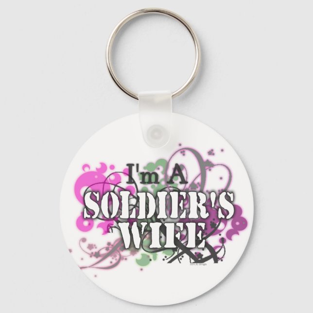 I'm a Soldier's Wife Key Ring (Front)