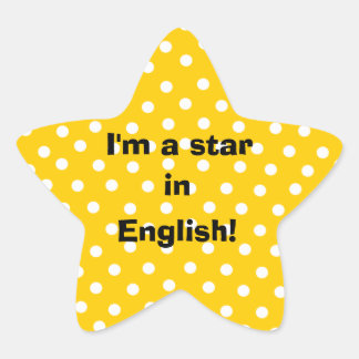 I'm a star in English customisable stickers