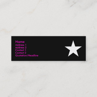 I'm a Star! (Pink/Black/White) Mini Business Card