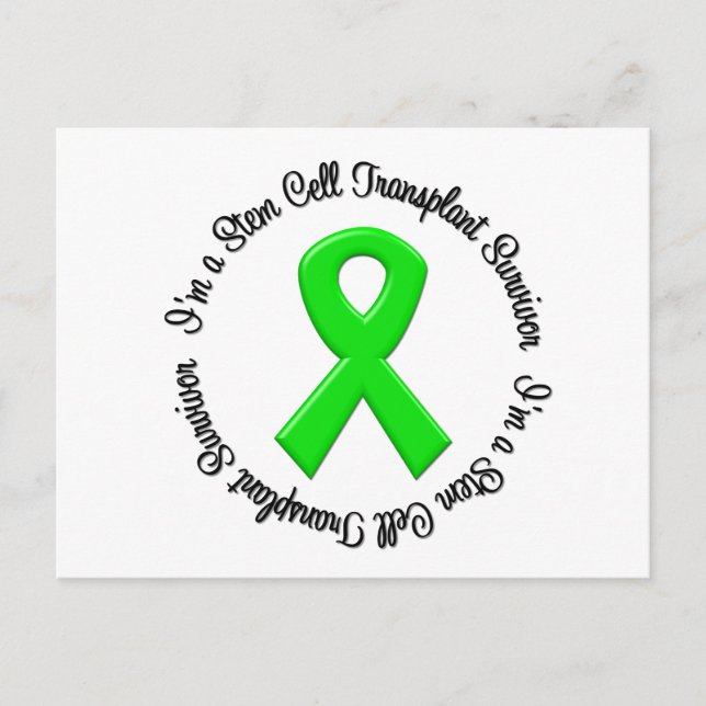 I'm a Stem Cell Transplant Survivor Postcard (Front)