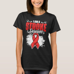 I'm A Stroke Survivor Red Ribbon Stroke Awareness T-Shirt