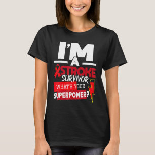 I'm A Stroke Survivor Stroke Awareness Red Ribbon T-Shirt