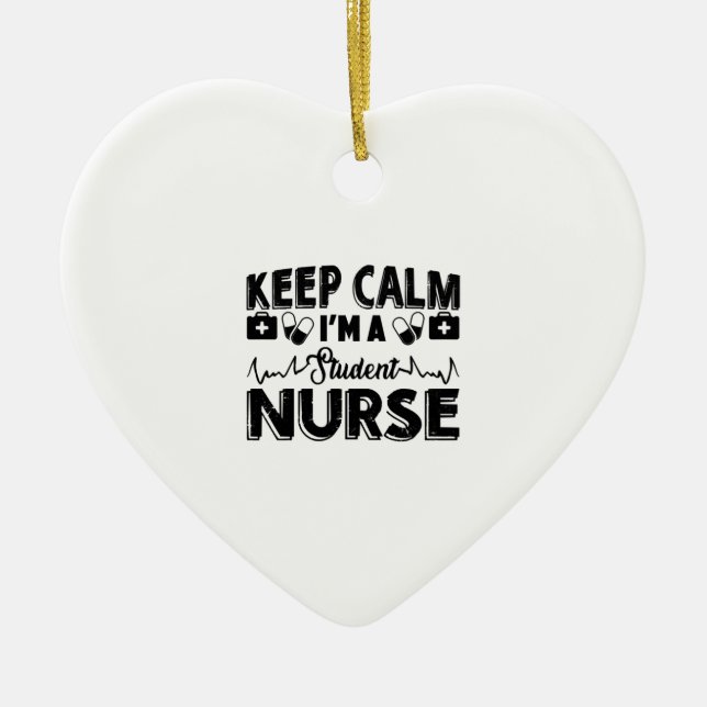 I'm A Student Nurse Ceramic Tree Decoration (Front)