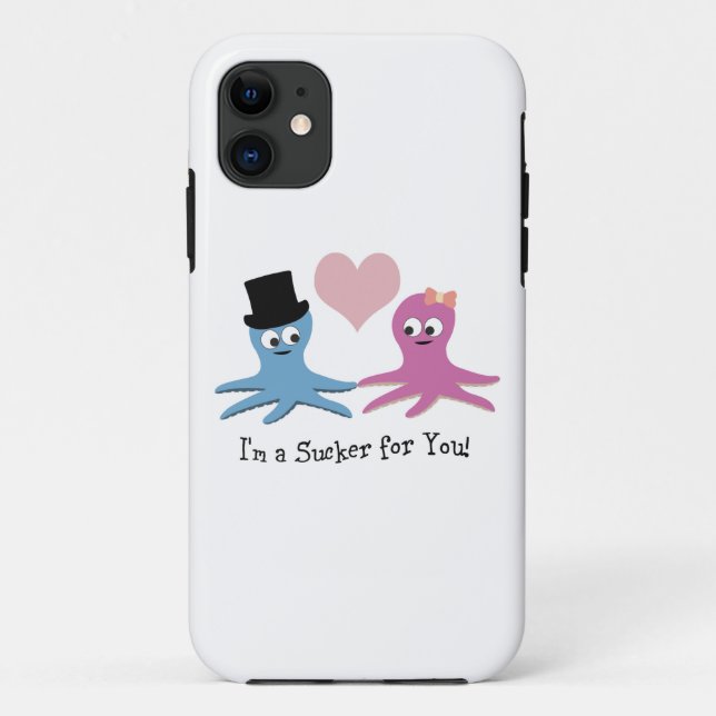 I'm a sucker for you! Cute Octopi Case-Mate iPhone Case (Back)
