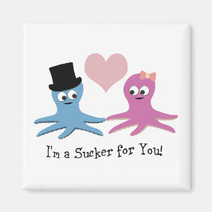 I'm a sucker for you! Cute Octopi Magnet