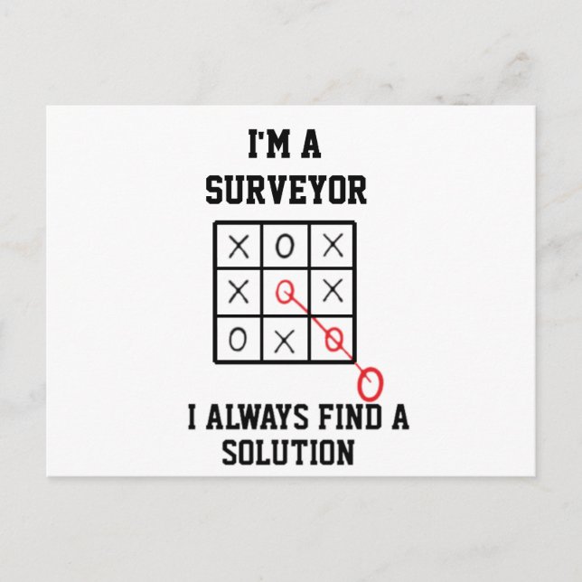 Im A Surveyor I Always Find A Solution  Postcard (Front)