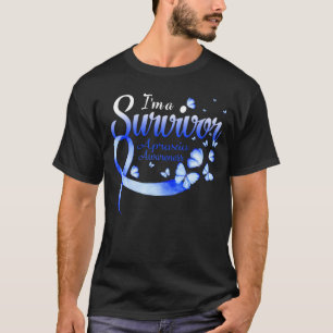 I'm A Survivor Apraxia Awareness Butterfly Ribbon  T-Shirt