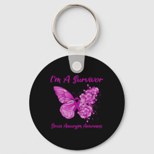 I'm A Survivor Brain Aneurysm Awareness Key Ring