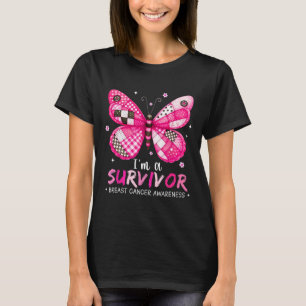 I'm A Survivor Breast Cancer Awareness Butterfly P T-Shirt