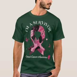 I'm A Survivor Breast Cancer Awareness Pink Ribbon T-Shirt