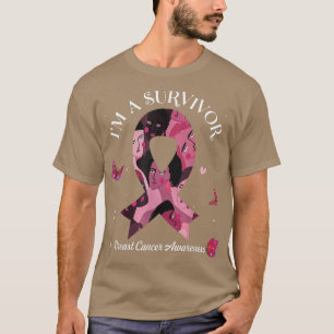 I'm A Survivor Breast Cancer Awareness Pink Ribbon T-Shirt