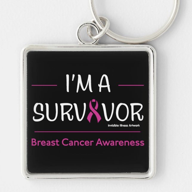 I'm a Survivor...Breast Cancer Key Ring (Front)