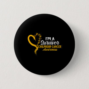 I'm A Survivor Butterfly Childhood Cancer Awarenes 6 Cm Round Badge