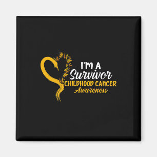 I'm A Survivor Butterfly Childhood Cancer Awarenes Magnet