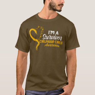 I'm A Survivor Butterfly Childhood Cancer Awarenes T-Shirt