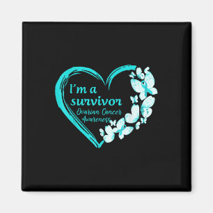 Im A Survivor Butterfly Ovarian Cancer Awareness W Magnet