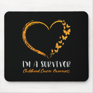 I'm A Survivor Childhood Cancer Awareness Heart Bu Mouse Pad