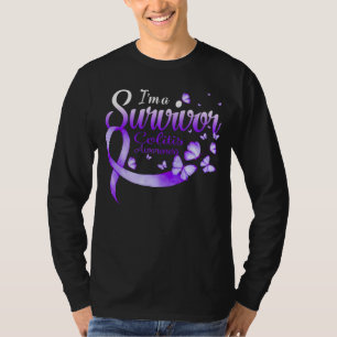 I'm A Survivor Colitis Awareness Butterfly Ribbon T-Shirt