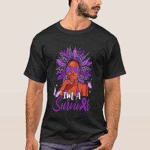 I'm A Survivor Domestic Violence Awareness Afro Wo T-Shirt