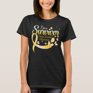 I'm A Survivor Ewings Sarcoma Awareness Butterfly T-Shirt