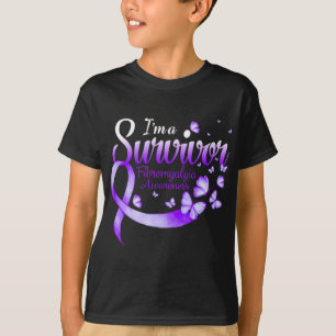 I'm A Survivor Fibromyalgia Awareness Butterfly 1 T-Shirt