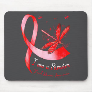 I'm A Survivor Heart Disease Awareness Month Red R Mouse Pad