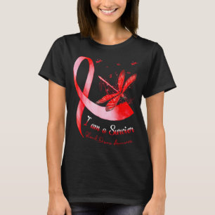 I'm A Survivor Heart Disease Awareness Month Red R T-Shirt