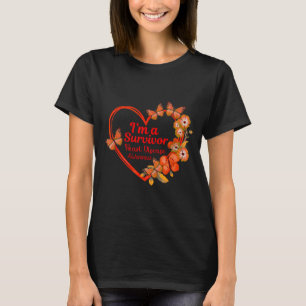 I'm A Survivor Heart Disease Awareness Red Butterf T-Shirt