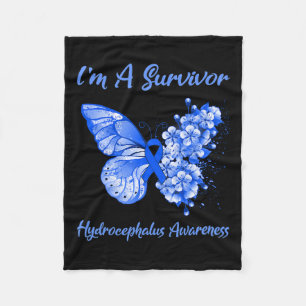 I'm A Survivor Hydrocephalus Awareness Fleece Blanket