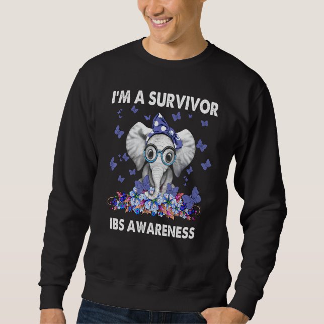 Im A Survivor Irritable Bowel Syndrome Awareness Sweatshirt (Front)